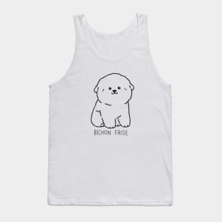 Textured Kawaii Bischon Frise Tank Top